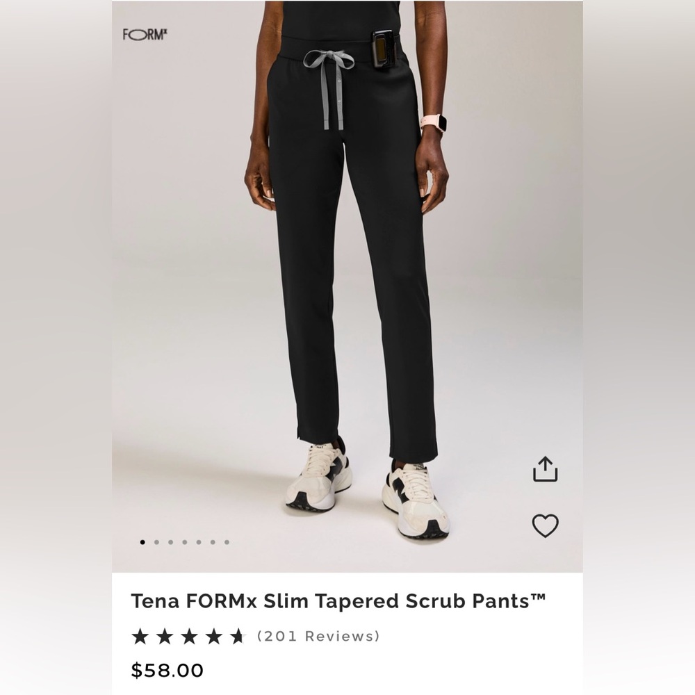Women’s FORMx Figs Tapered Scrub Pants. Size Medium Tall